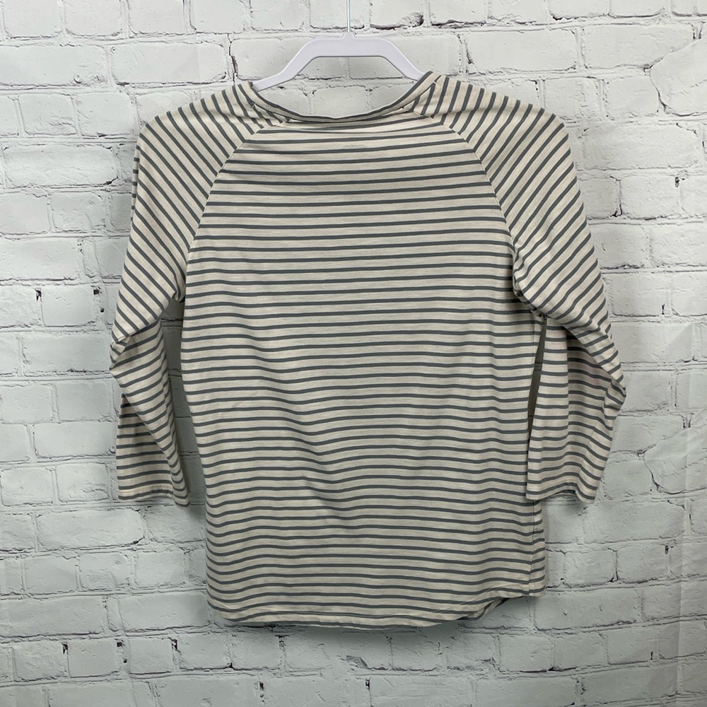Columbia Womens T-Shirt Scoop Neck Multicolor Stripe Stretch 3/4 Sleeve Medium - Picture 8 of 9